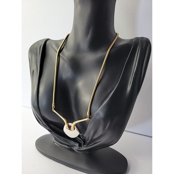 Vintage Amway Necklace Rope Chain Gold Tone Silver Tone Pendant Jewelry Costume - Picture 7 of 14